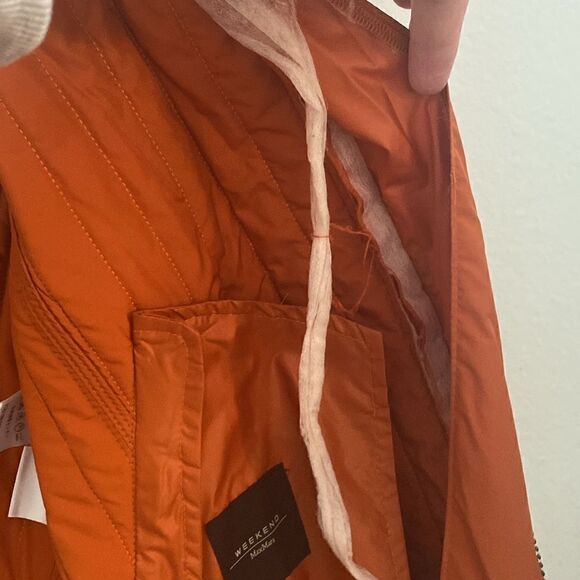 EUC MaxMara The Weekend Collection Quilted Orange Puffer Vest - Picture 6 of 12